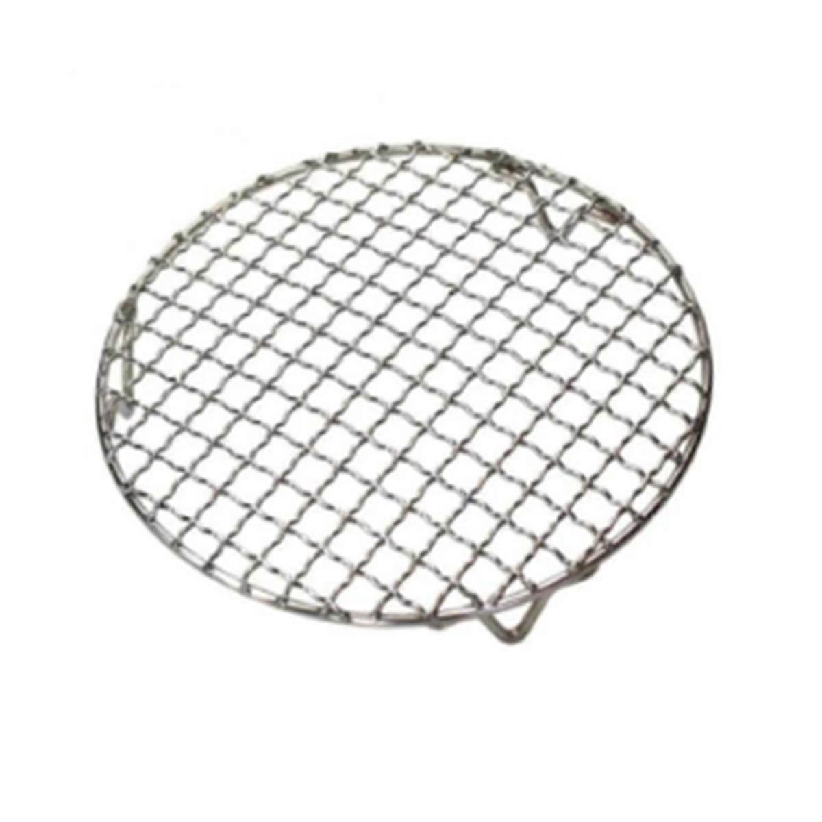 Non Stick Bbq Mesh With Legs Round Barbecue Mesh Cooking Tools Stainless Steel Baking Net Grilling