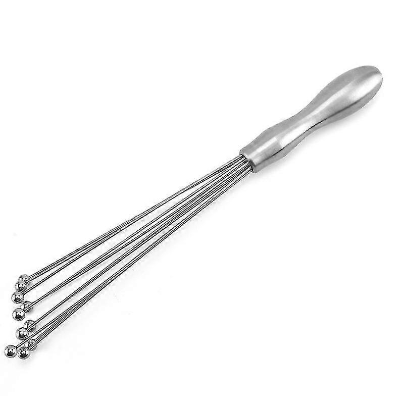 Stainless Steel Ball Whisk Rust-proof Bead Egg Whipper Handheld Ball Whisk Polished Kitchen Blending Tools1pcsilver