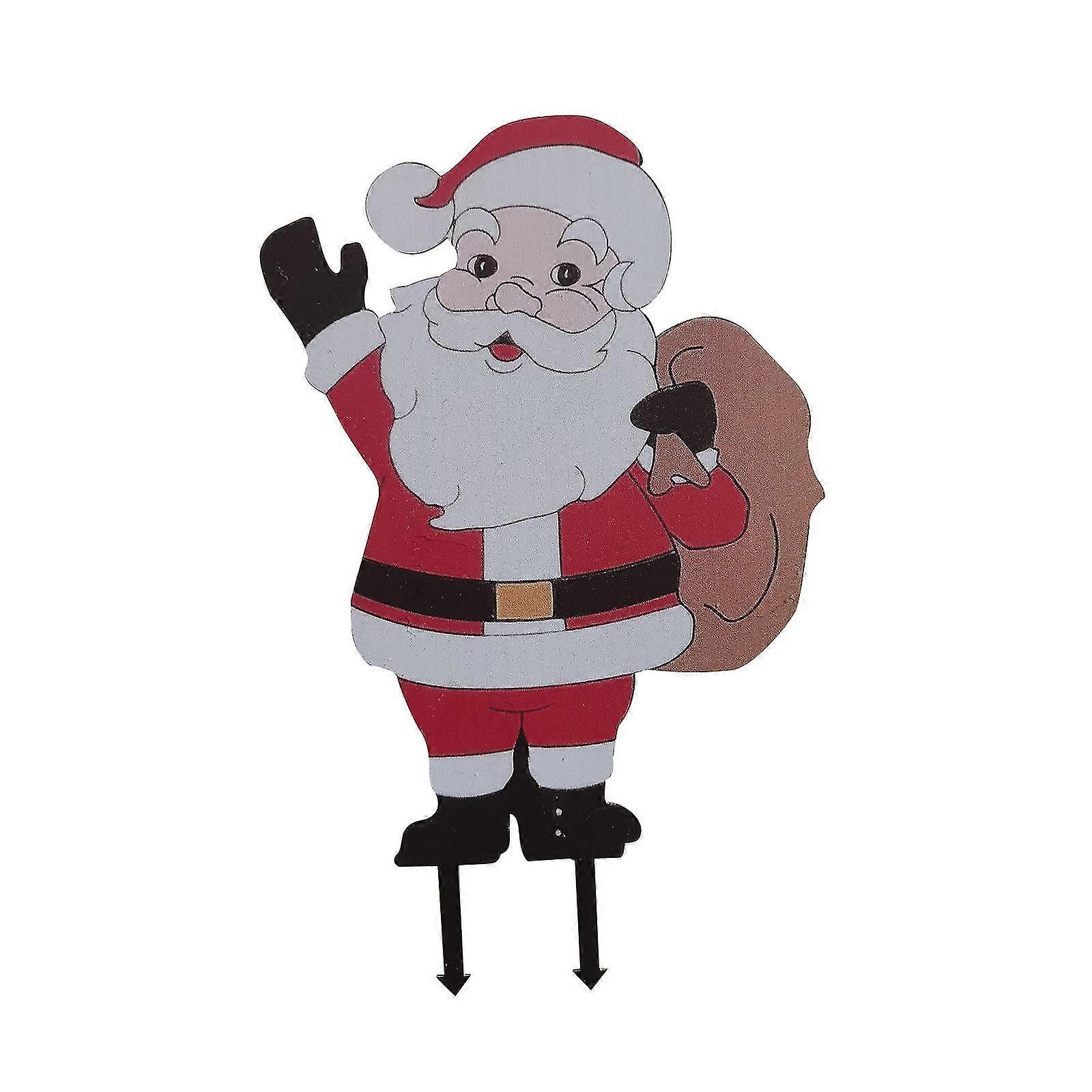 クリスマスデコレーション屋外メタルプラグそり老人形状