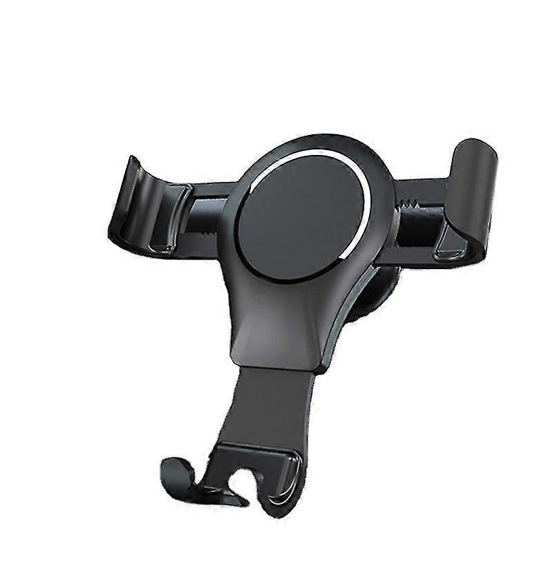 Phone Holder , 360 Rotation Gravity Auto Lock Stable No Jitter Easy Mount Aluminum Alloy Car Mobile Phone Stand Mount (1pcs, Black)