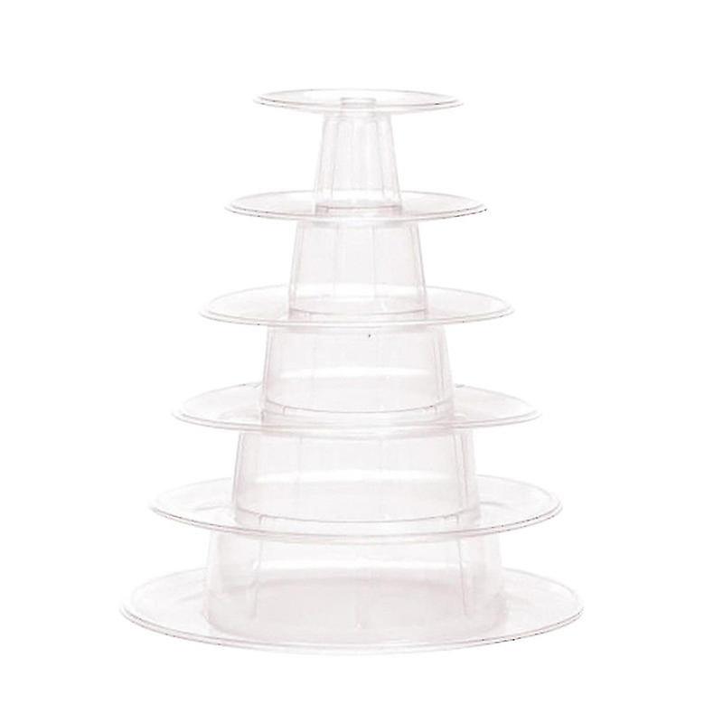 Macaron Cake Display Stand 6-layer Round Plastic Cake Tower Stand