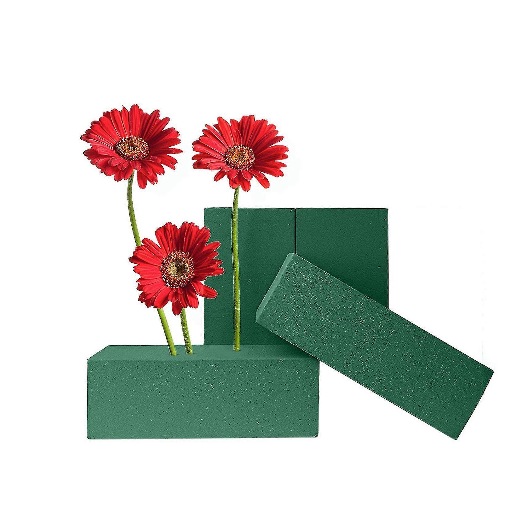 4pcs Floral Foam Blocks For Crafts, Wet Florist Foam For Artificial And Fresh Flowers Arrangement (