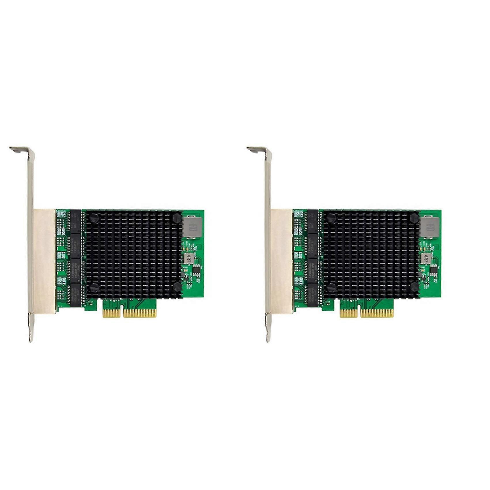 2x Pcie X4 2.5g Gigabit Network Card Rtl8125b 4 Port Ethernet Network Card Desktop Server Network C