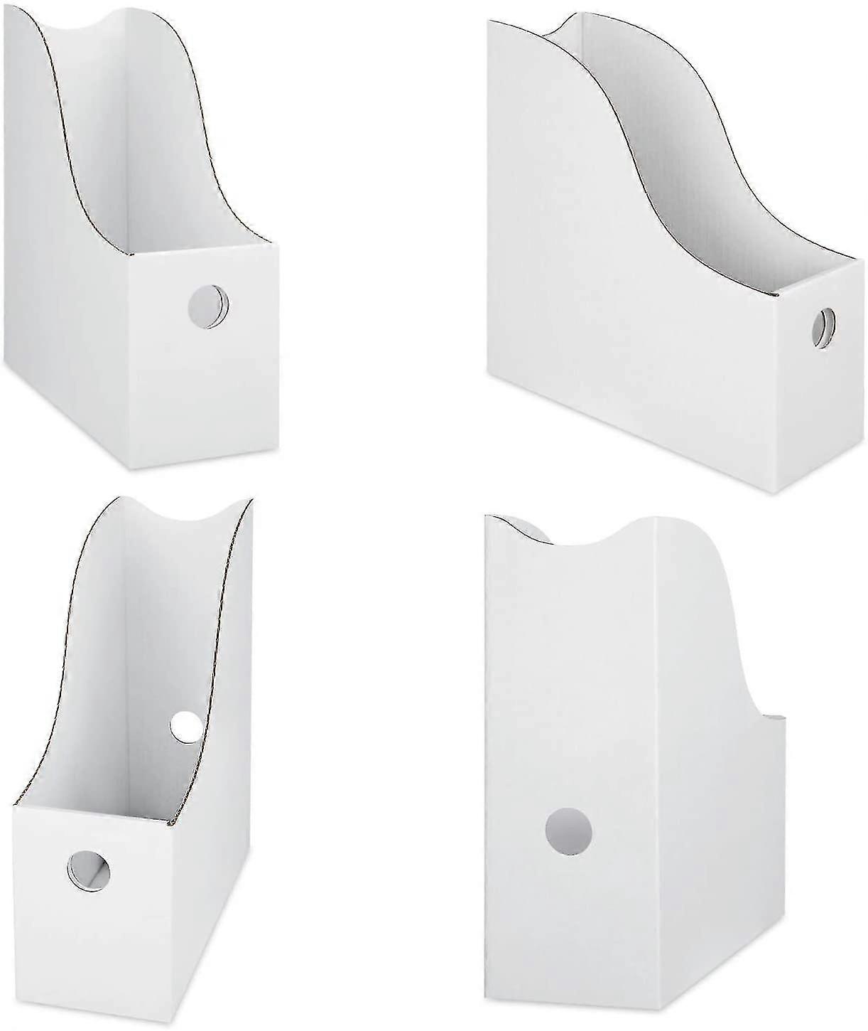 Magazine File Holders - (2 Pack, White)