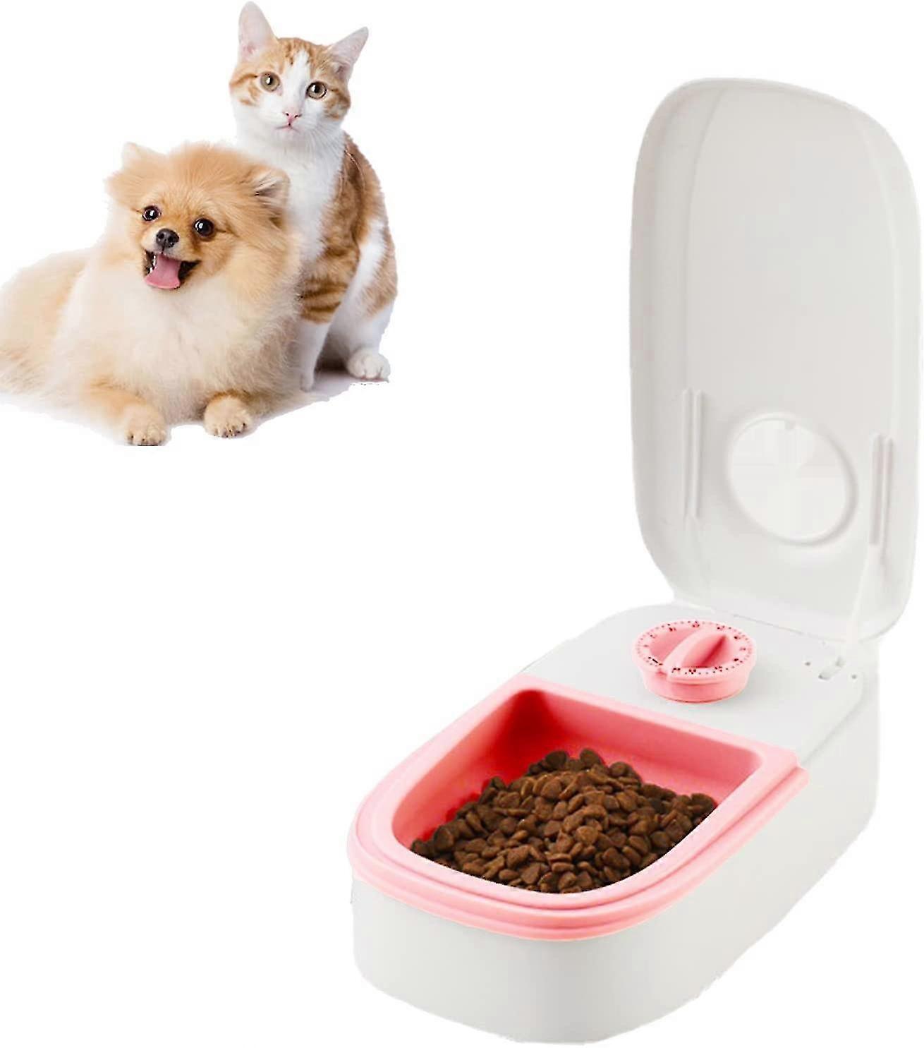 Automatic Cat Feeders, Automatic Pet Feeder Food Dispenser, Wet Dry Cat Food Dispenser With 48h Delay Locking Design