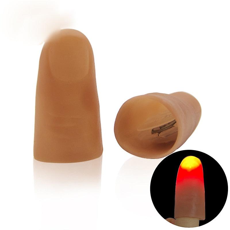 2Pcs Magic Thumbs Led Light Toys For Adult Children Magic Trick Props