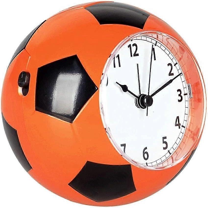 (Orange) Creative Children's Alarm Clock Student Simple Football Clock