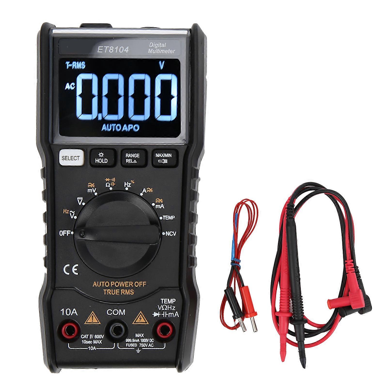 ET8104 Multi?Function Intelligent Multimeter Digital Mini Current Voltage Resistance Meter
