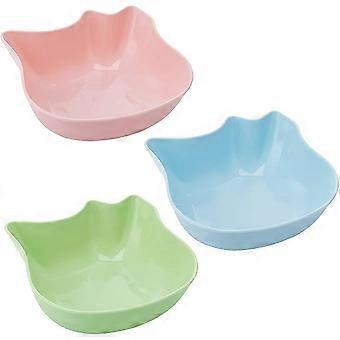 Katteskåle, katteskål lille, kattemadskålskål, kattevandskålskål, plastik og sød kæledyrsskålskål, katteskål til vådfoder og vand (3pack)
