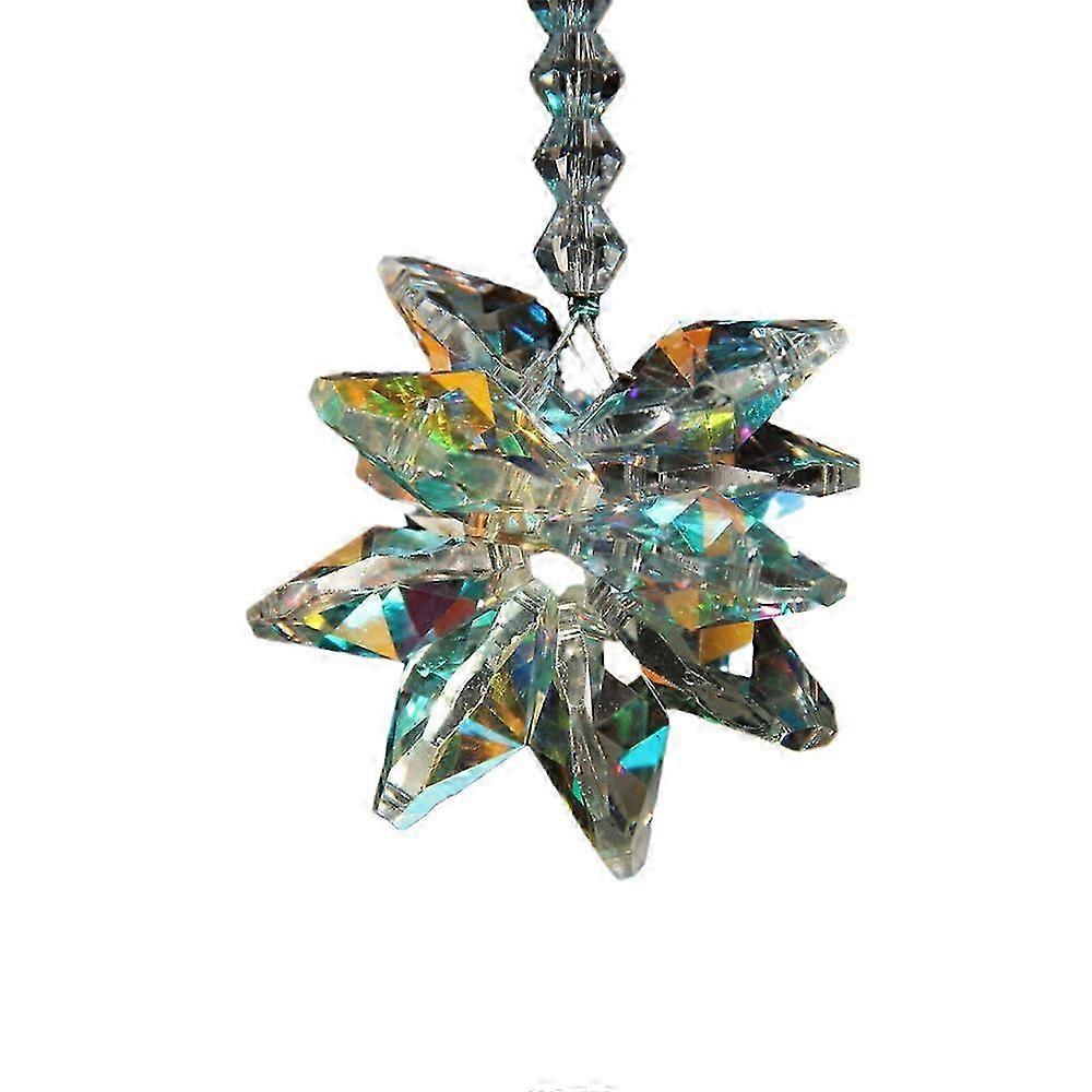 Crystal Suncatcher Snowflake Pendant Rainbow Maker Home Window Hanging Decor