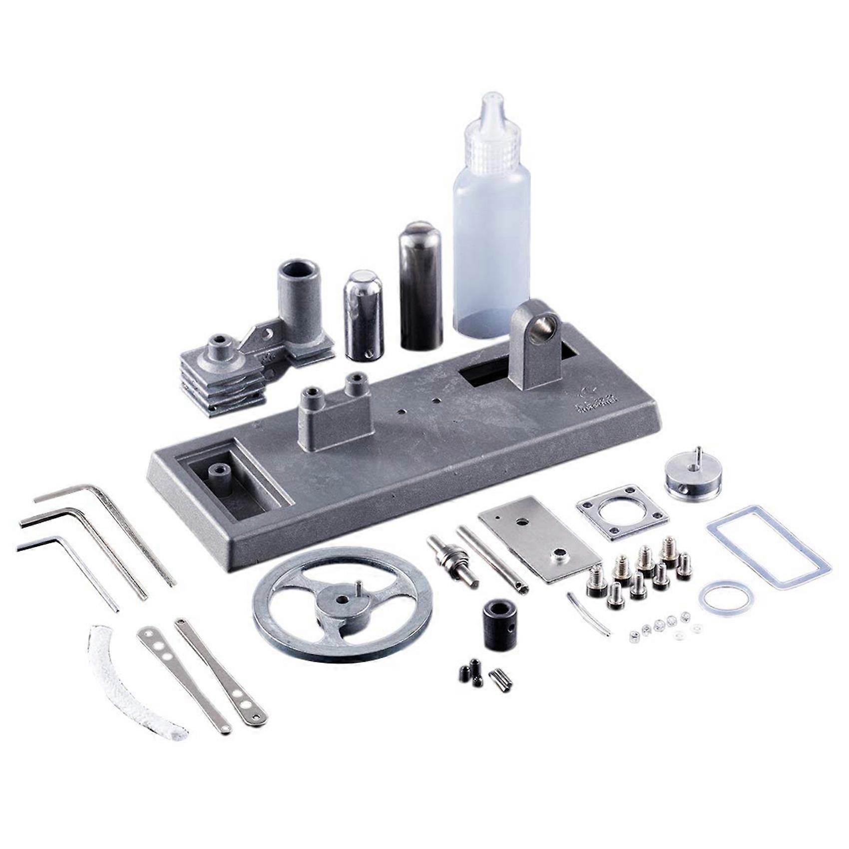 Stirling Engine Model Assembled DIY Power Generation LED Light Steam Heat Education Model Scientifi