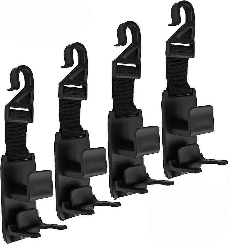 4pcs Black Car Back Seat Hooks