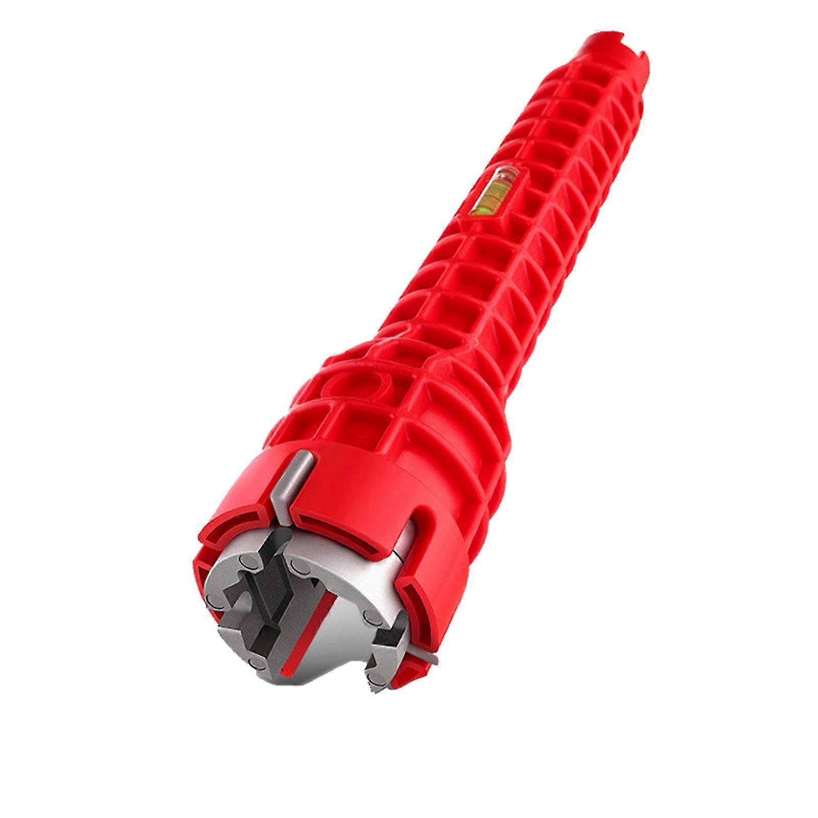 Multifunctional Sink Wrench 8 in 1 Tool Steel Labor Saving Red Level Plumbing Wrench for Toilet
