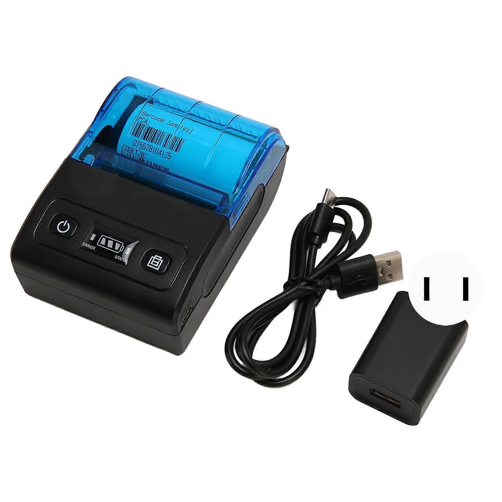 מדפסת תרמית ניידת Bluetooth רב תכליתי 4.0 58mm מיני מדפסת קבלה תרמית עבור חנות מסעדה עסקים תקע בארה"ב