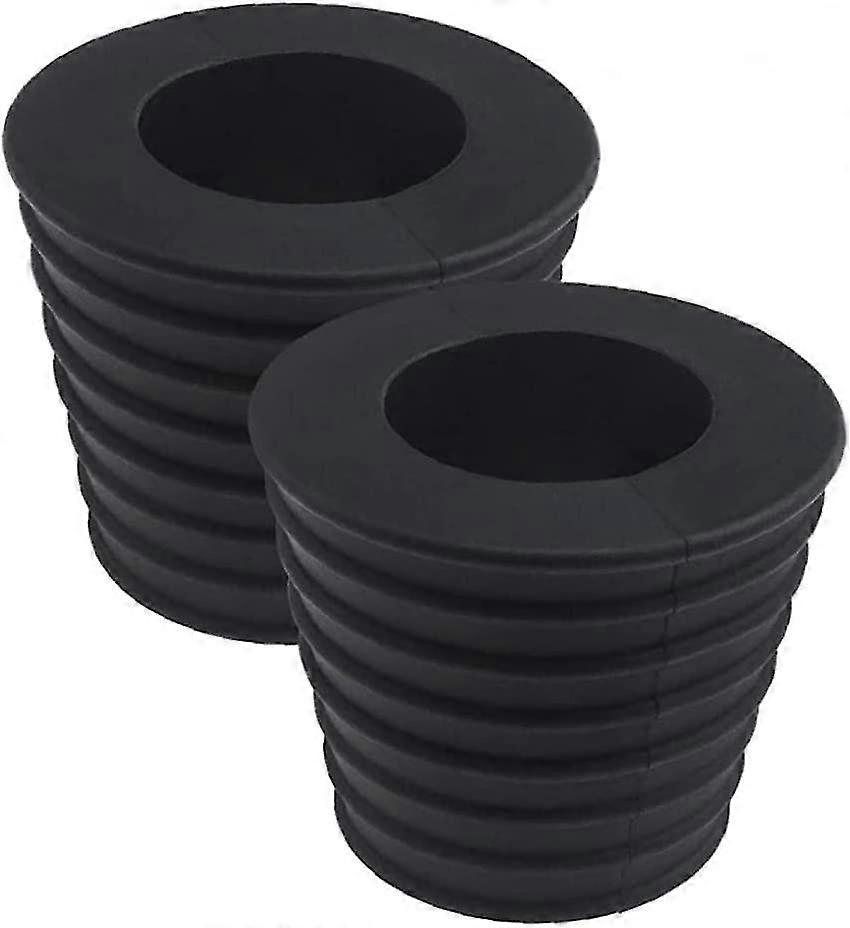 1.5 بوصة / 38 مم المطاط مظلة مخروط إسفين للمظلة قاعدة الوقوف الفناء الجدول ثقب حلقة التوصيل المطاط Coverblack2pcs)