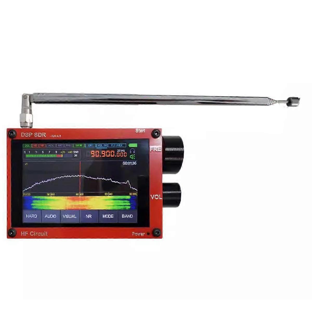 Radio portative Malachite SDR épaisse, logiciel professionnel, radio multifonction DSP à bande complète, quadruple circuit imprimé, rouge