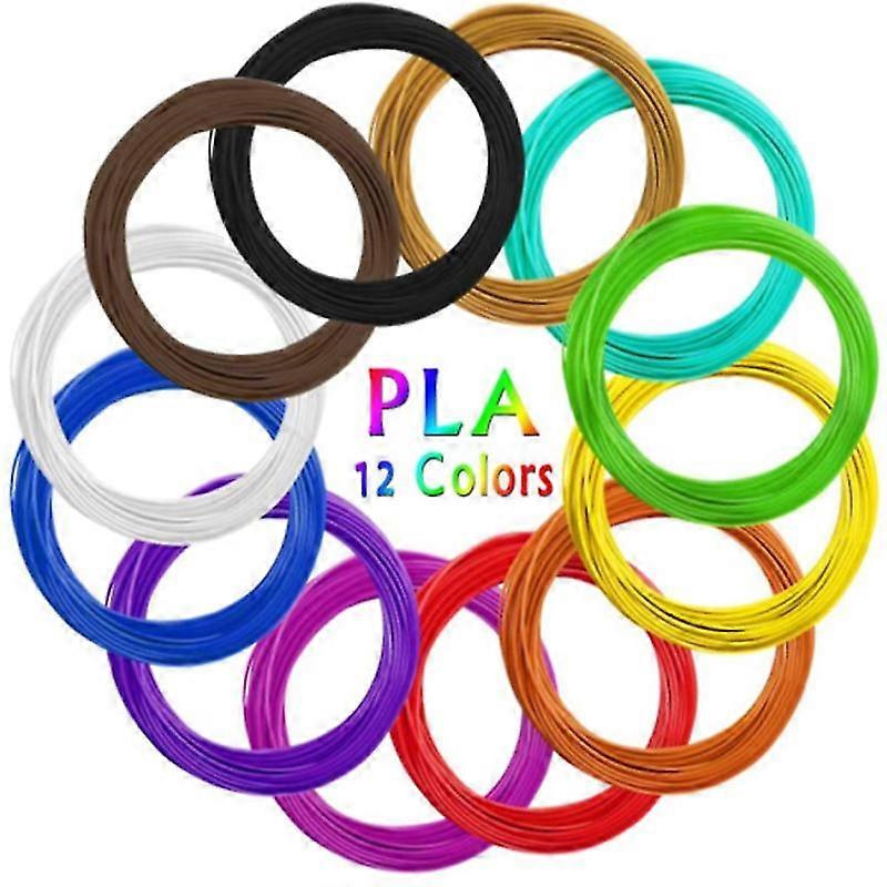 3d Pen Filament 12 Colors 1.75mm 3m Per Color 3d Printing Materials