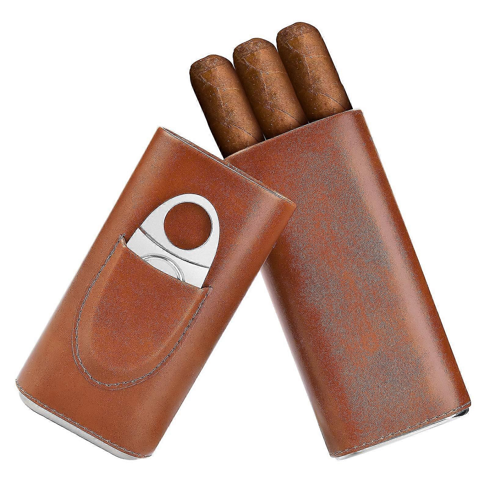 Sigar tilfelle Cedar Wood Lined - Sigar Reiseveske Sigar Cutter Humidor Sak