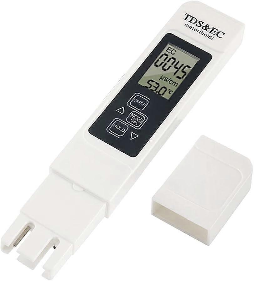 Tester Meter, 3-in-1 Professional Water Quality Test Meter LCD Digital TDS & EC Temperature Meter Testing Tool for Drinking Water, Aquariums, Hydropon