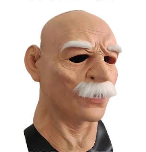 ハロウィンおじいちゃんかつらオヤジマスクヘッドギアハゲオヤジオヤジヘッド怖いマスクハロウィーン小道具
