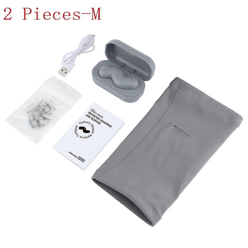 TENS Massage Sleeves Portable Foldable Massager Double Pulse Fat Burning Leg Shaping Relieves Fatigue and Tightens Muscles
