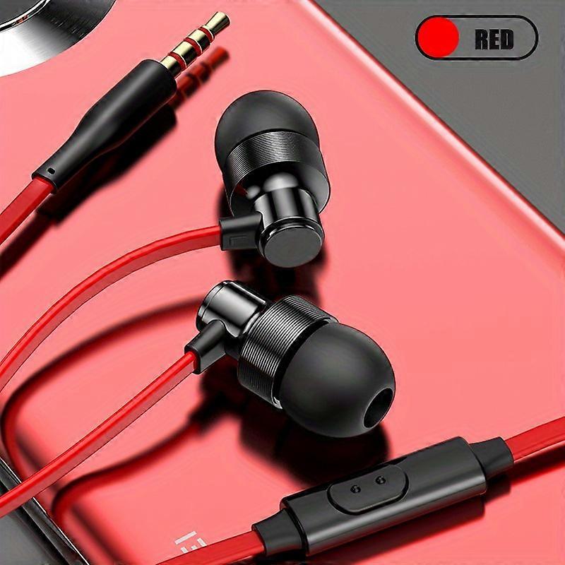 3.5mm Metal Wired Gaming Headset in-ear Subwoofer Listening Sound Headset with Microphone Gaming Portable HIFI Stereo Headset
