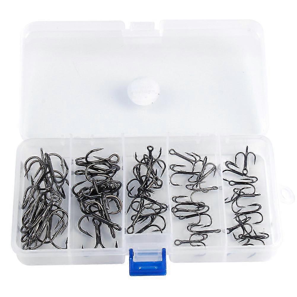 50 Pcs Fishing Treble Hooks Fishing Hooks Freshwater Treble Hooks Bait Hooks Fishing Hook