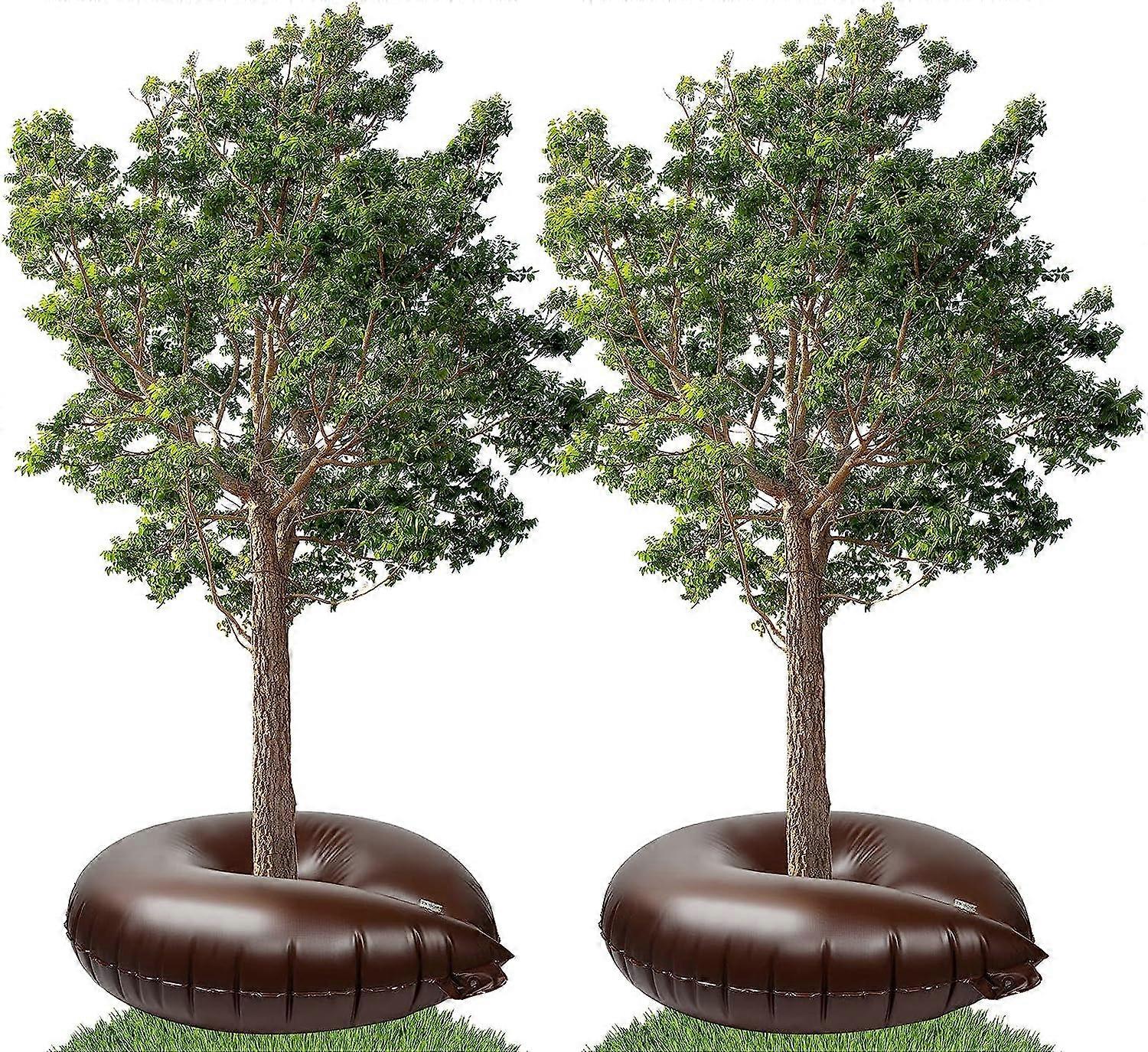 2pcs 15 Gallon Tree Watering Ring Bag, Deep Root Slow Release Automatic Drip Irrigation Watering System Tree Irrigation Bag