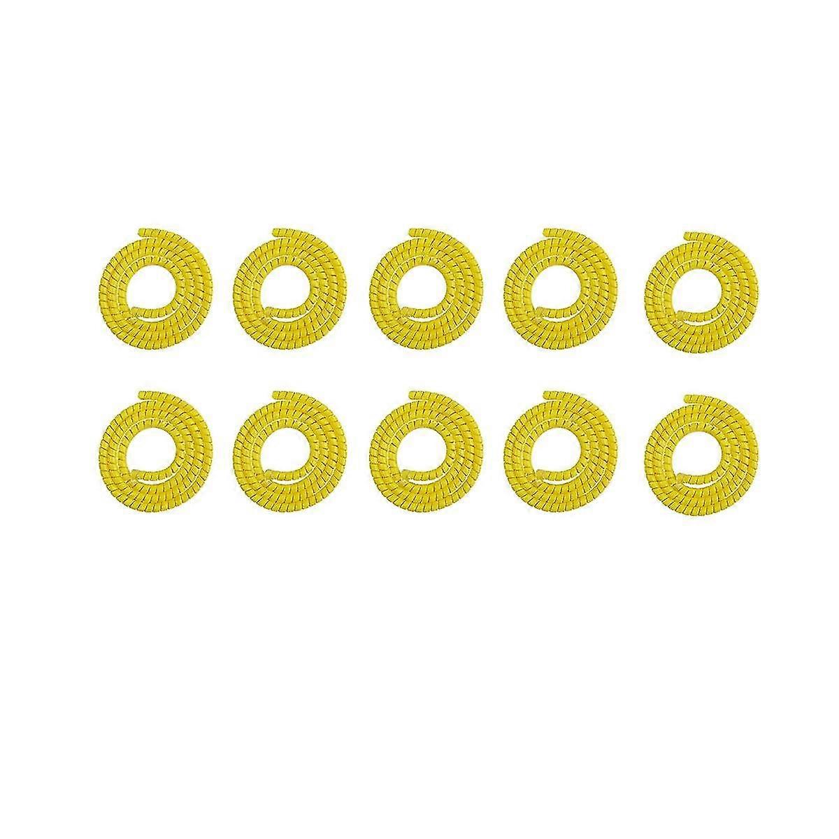 Scooter Cable Spiral Color Changing Tube Protector For M365 Pro Accessories Yellow 1m Long Winding Tube 10pack