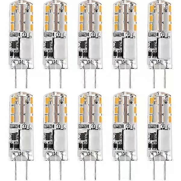 10x ampoules LED G4 12V AC/DC Blanc chaud 3000K2W, lumière dimmable