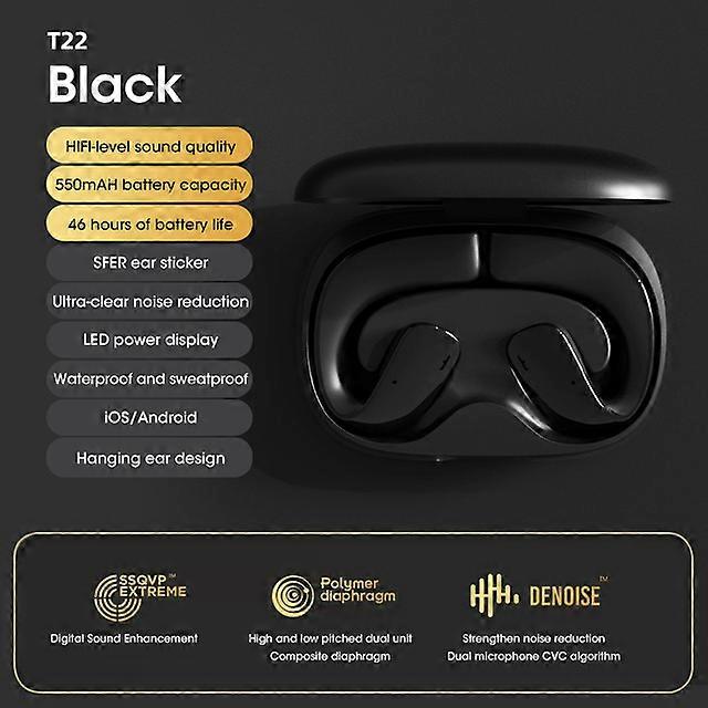 Niye Bone Conduction TWS Bluetooth 5.3 Wireless Headphones Music Noise Canceling Headset HD Call Waterproof Sports Headphones