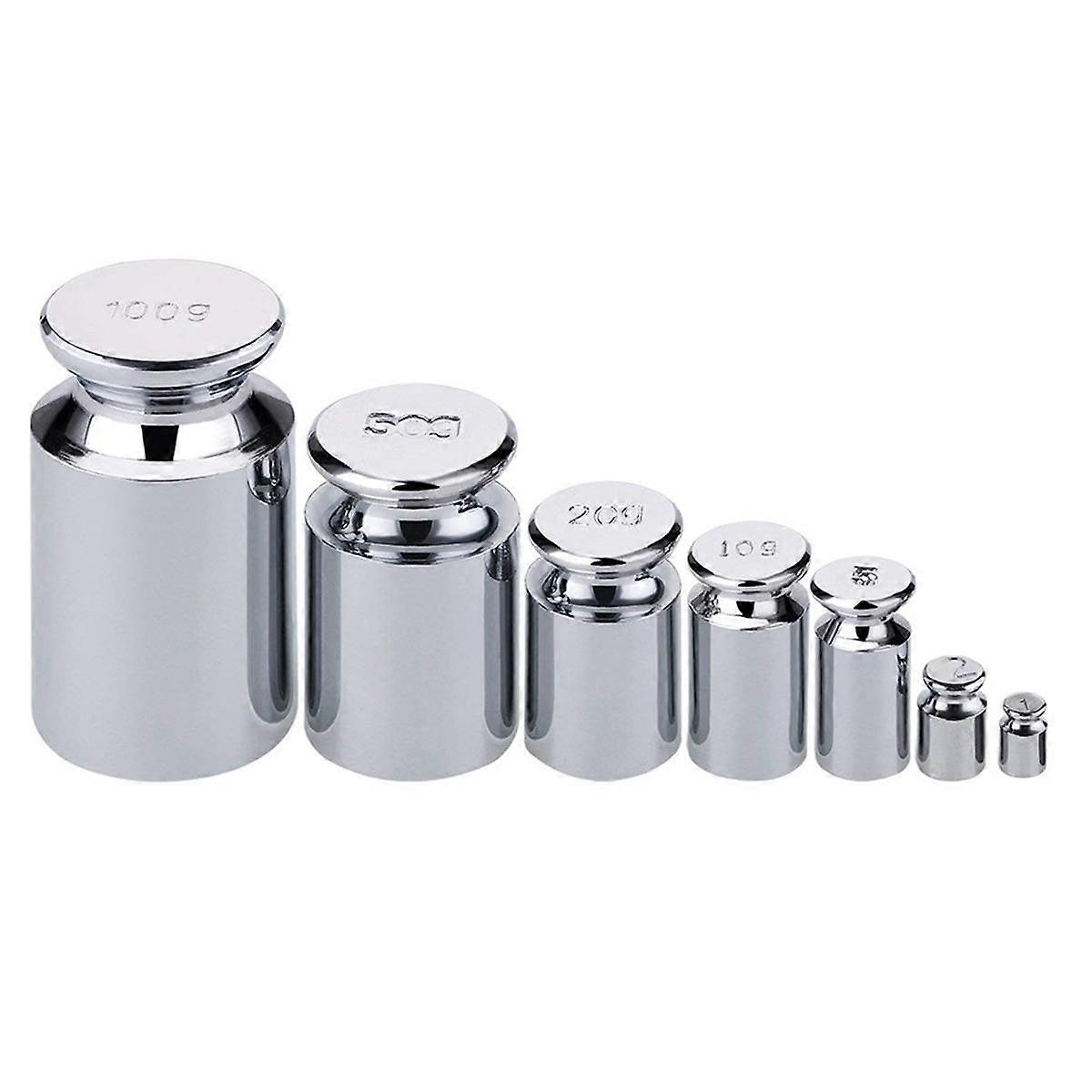 7 PCS Calibration Weights, 1g-100g Carbon Steel Set for Digital Scale and Jewelry