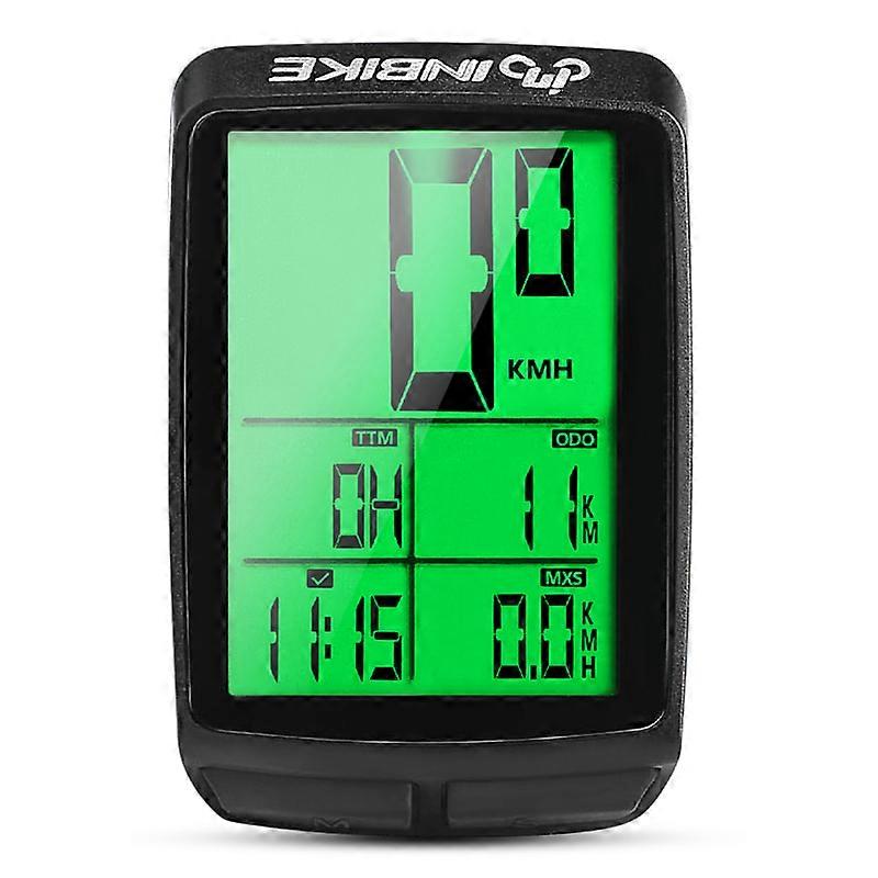 Wireless Bike Computer Multi Functional Large Screen Cycling Computer Mountain Bike Speedometer Waterproof Odometer