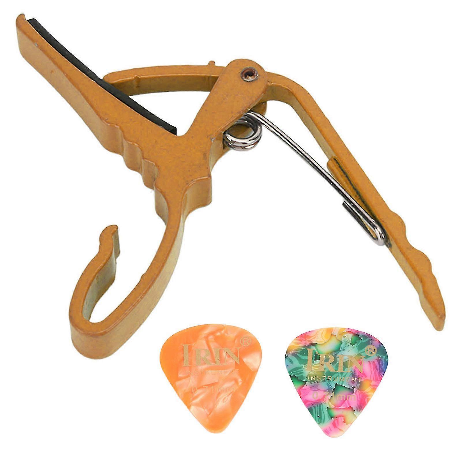 Guitar Capo Alloy Quick Tone Change Portable Instrument Accessory for Playing Performance Gold