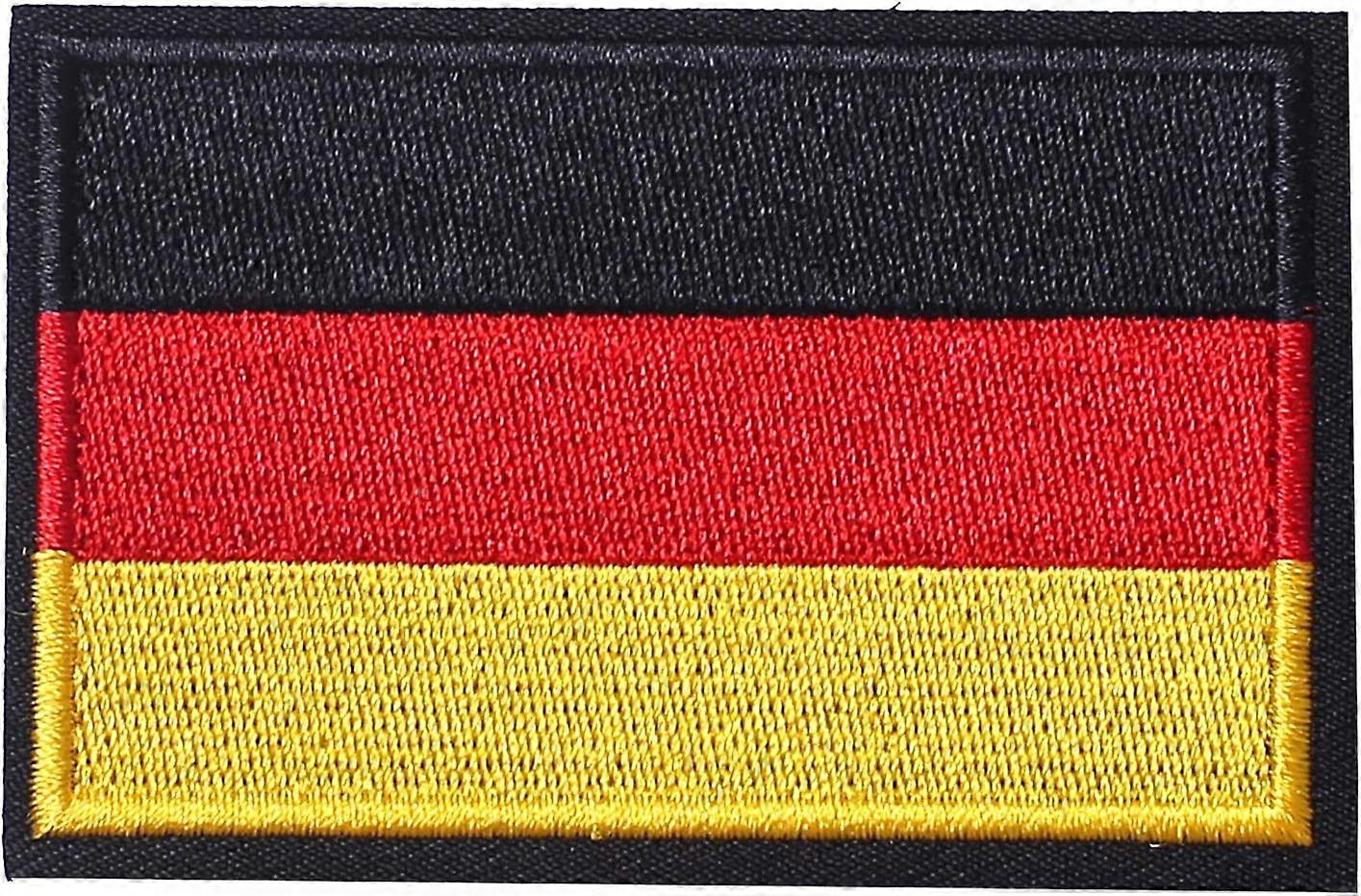 Germany Flag Patch, Hook and Loop Attach for Military Uniform, Tactical Bag, Jacket, Jeans, and Hats