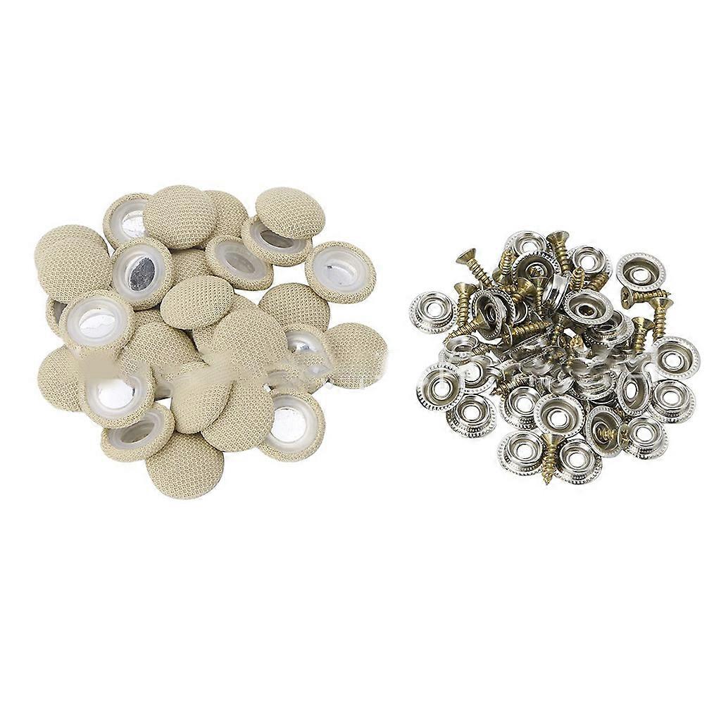 30pcs Car Ceiling Headliner Button Fixing Screw Cap Roof Snap Rivets Retainer