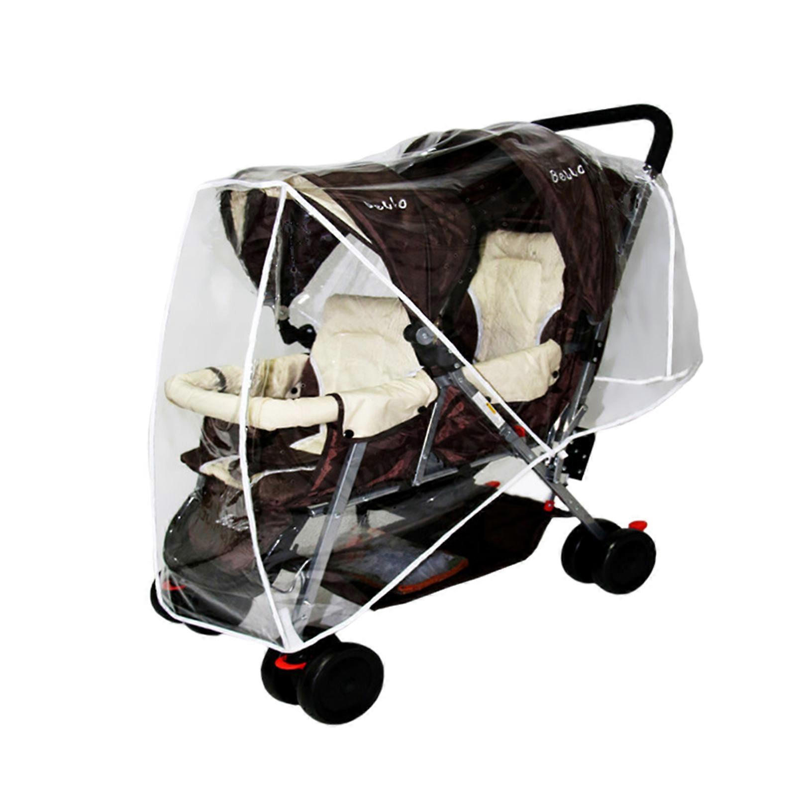 Double Stroller Rain Cover ,Rain Cover for Double Tandem Stroller ,Big Size Universal Rain and Wind Cover