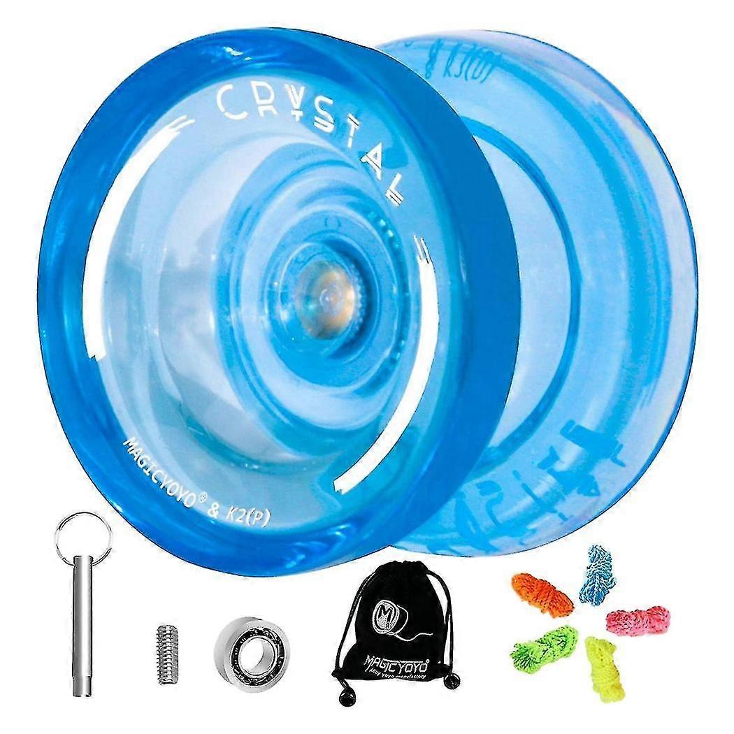 K2 Plus Crystal Responsive Yoyo,dual Yo-yo With Replacement Unresponsive For Intermediate,blue