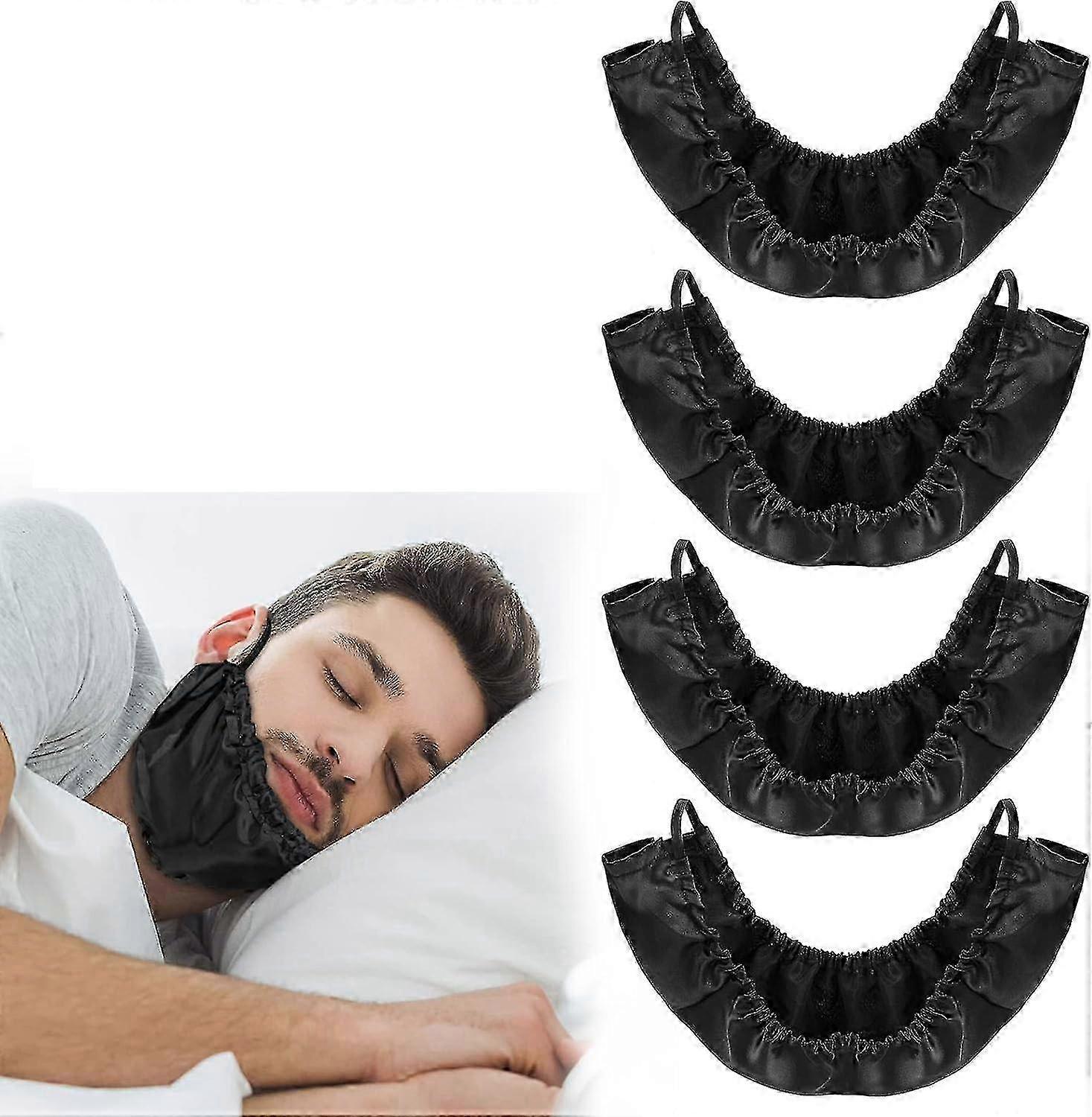 4Pack Beard Bandana, Beard Bonnet Beard Bandana for Men, Adjustable Men's Beard Guard Cover, Bedtime Beard Bib Apron Bonnet
