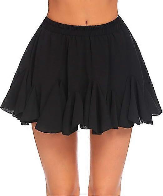 Women's Pleated Skater Skirt Basic Casual High