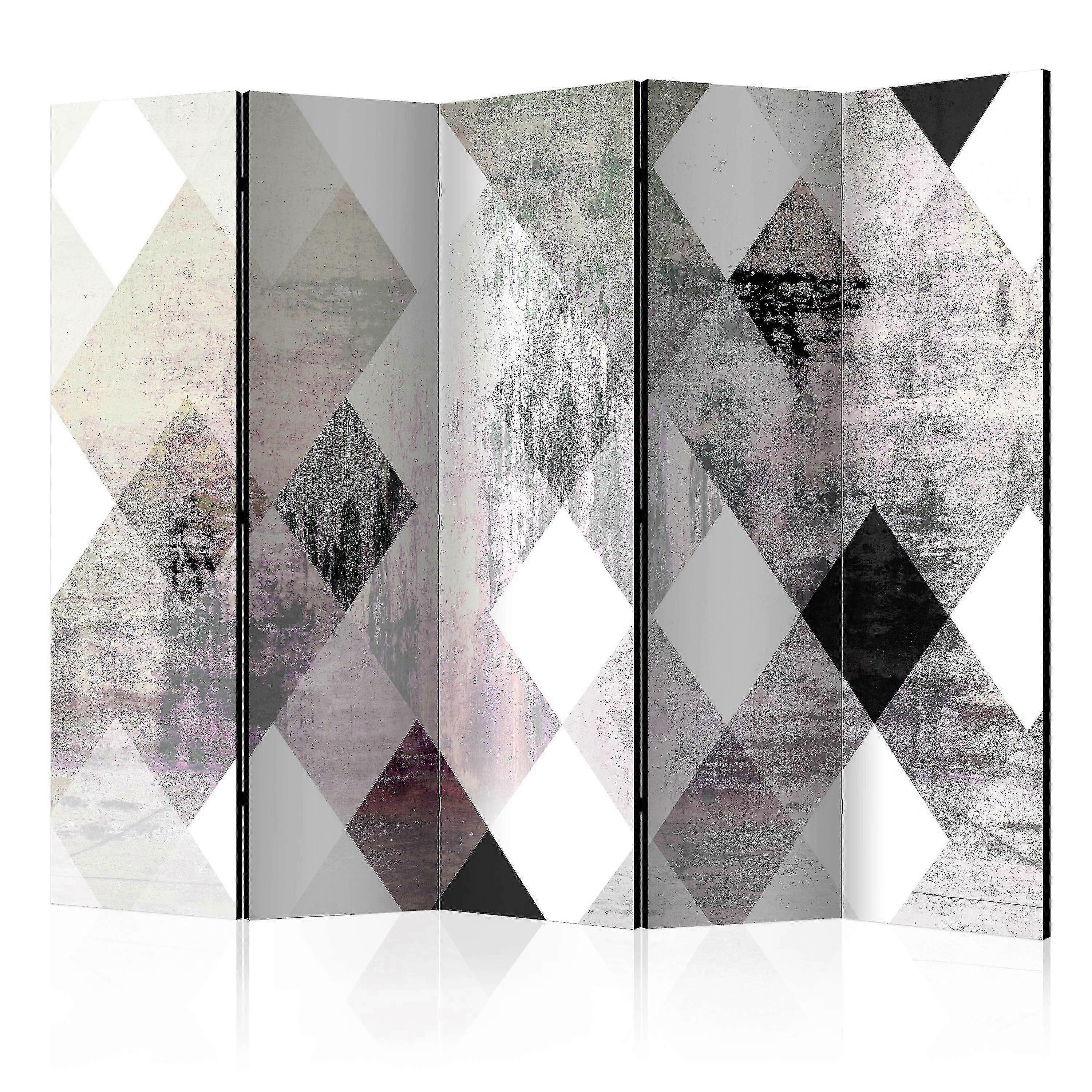 Room Divider - Rhombic Chessboard (Pink) II