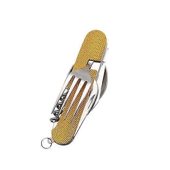 Multifunction 3-in-1 Outdoor Travel Camping Hiking Folding Spoon Fork Knife