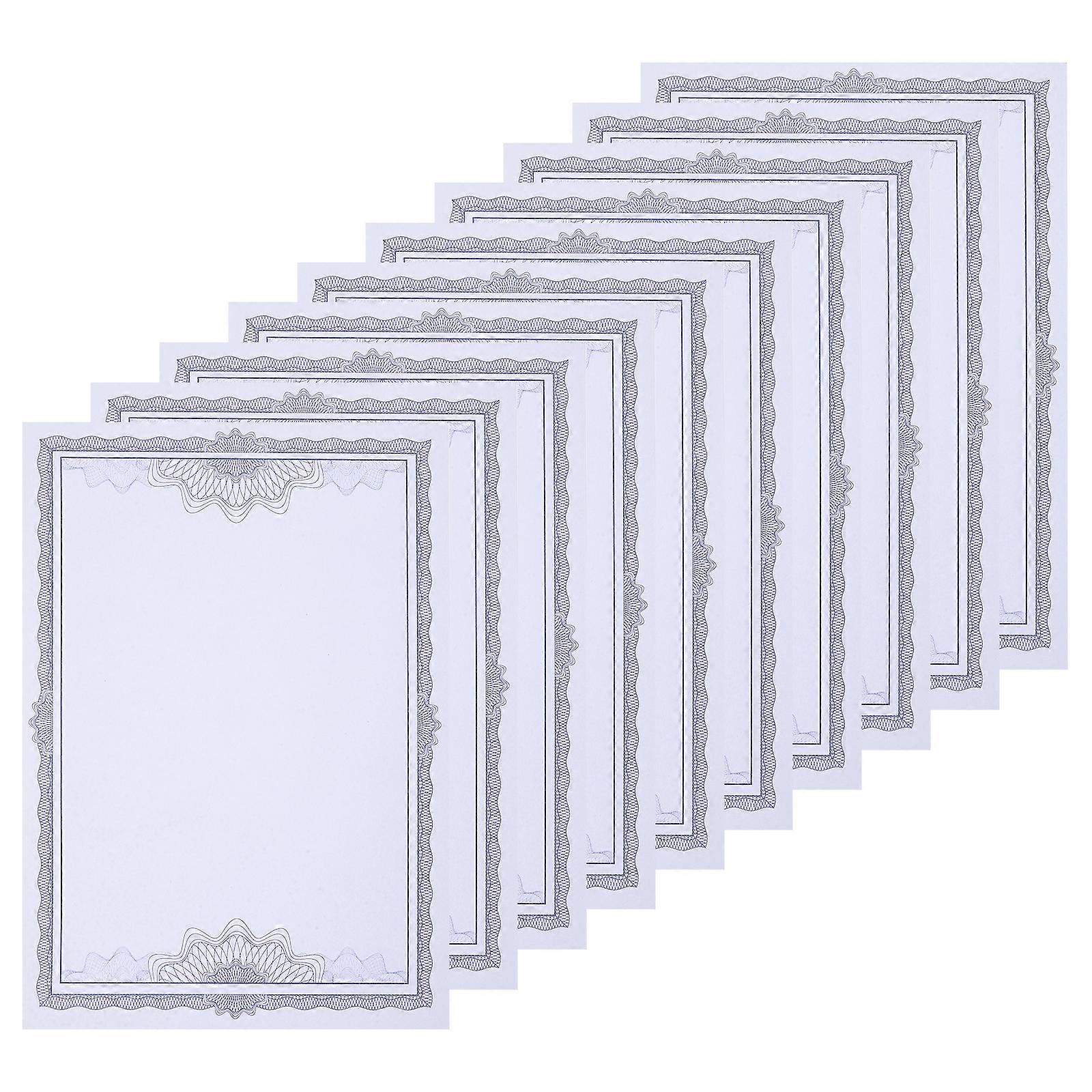 50 Sheets Blank Certificate Paper Printable Paper Award Paper Certificate Inner Paper for Office Use