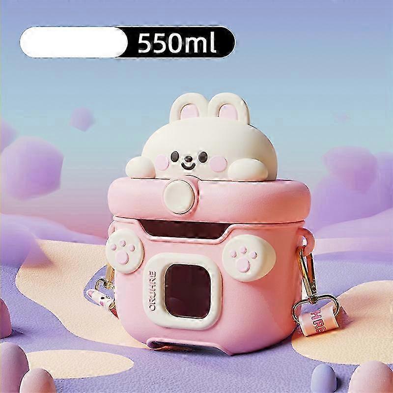 كوب كاميرا مياه الشرب الإبداعي مع القش ، كوب بلاستيكي للأطفال ، عالي المظهر ، رسوم متحركة تتجه ، الأطفال