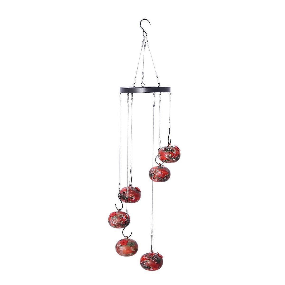 Bird Feeders for Outdoors, Glass Bird Feeders for Outdoors Hanging Ant and Bee Proof 2024 New Wind Chime C