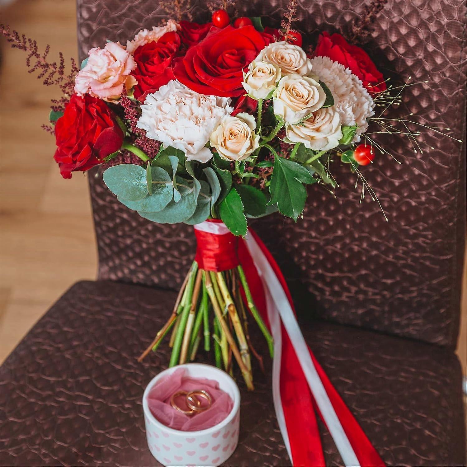 91m Double Sided Gift Wrapping Ribbon, Sewing Silk Satin Ribbons Roll ...