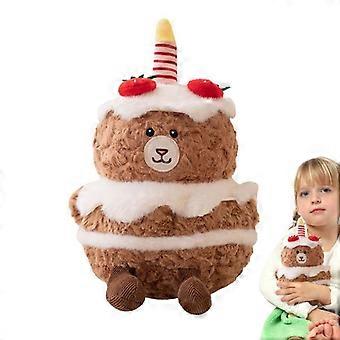 Happy Birthday Stuffed Bear 11Inch Cupcake Bear Animated Plush Toy Soft And Cuddly Bear Stuffed Animals Plush Toys Children's