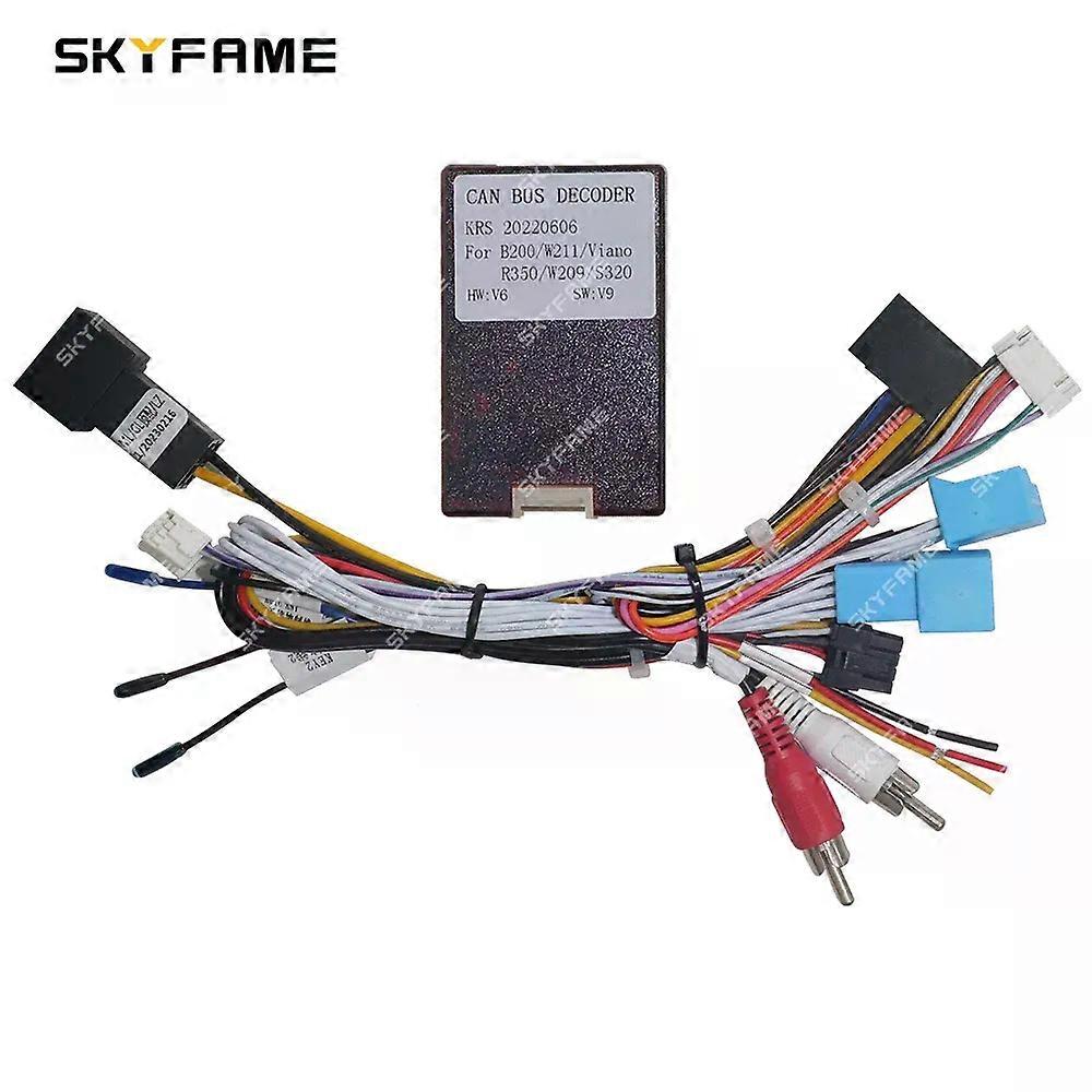 Applies to Car 16pin Wiring Harness Adapter Canbus Box Decode Android Radio Power Cabler For Benz GL X164 GL300-550 ML Class W164