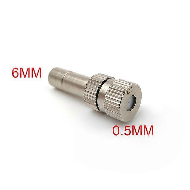 6mm Low-pressure Misting Nozzles 0.1/0.15/0.2/0.3/0.4/0.5/0.6 mm Fine Atomization Sprayer Cooling Irrigation landscaping Tool