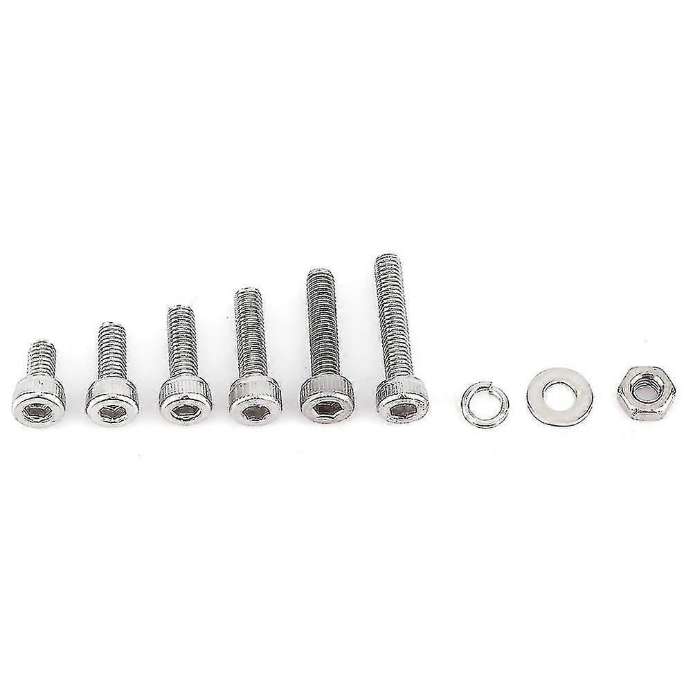 M3x300pcs Stainless Steel Hex Socket Cap Head Screws Kit with Hex Nut Washers